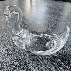 Vintage Lucite Swan Towel Holder / soap dish